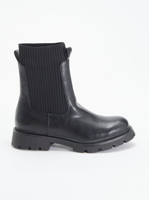 Boots van imitatieleer - Kiabi