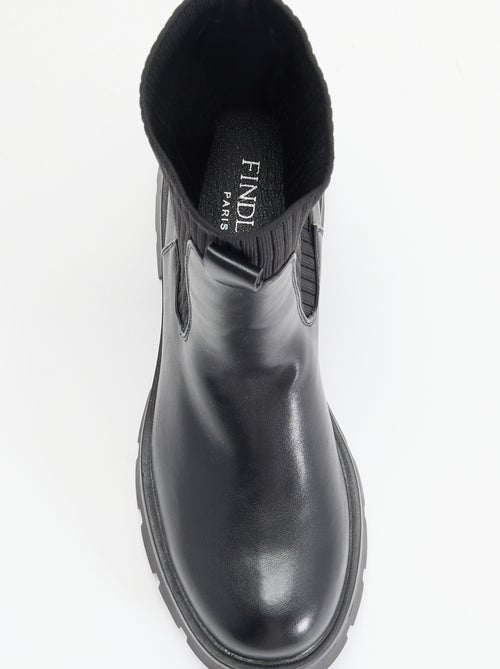 Boots van imitatieleer - Kiabi