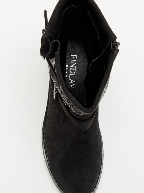 Boots van imitatieleer - Kiabi