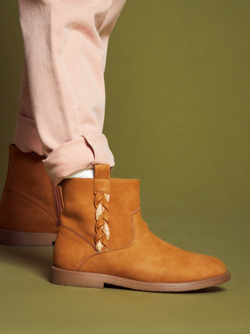Boots van suèdine BRUIN - Kiabi