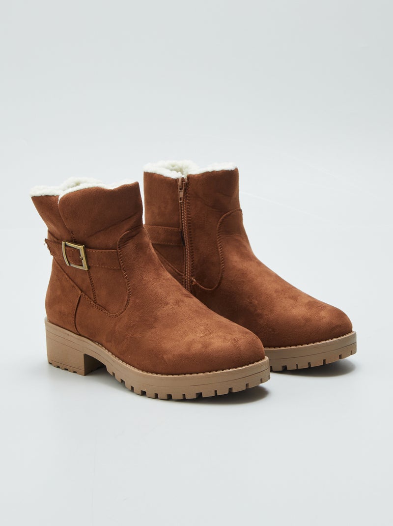 Boots van suèdine BRUIN - Kiabi