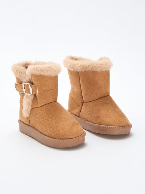 Boots van suedine met binnenvoering - Kiabi