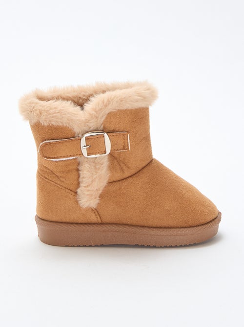 Boots van suedine met binnenvoering - Kiabi