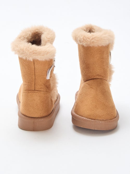 Boots van suedine met binnenvoering - Kiabi