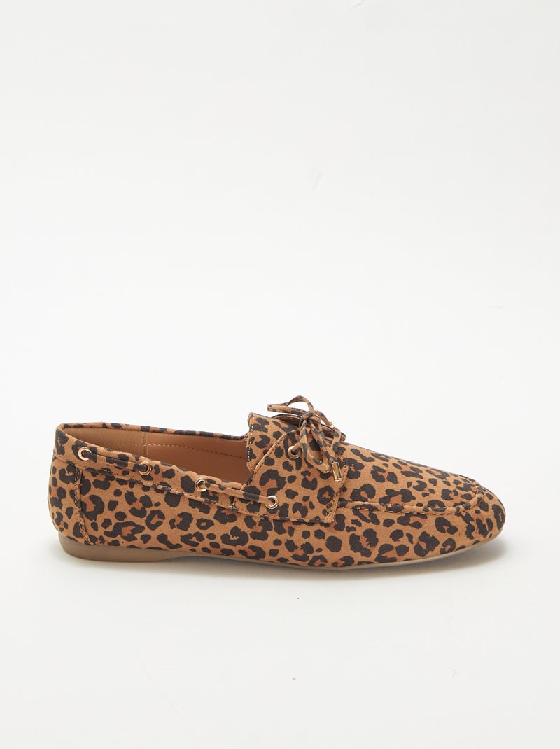 Bootschoenen met luipaardprint Bruin - Kiabi