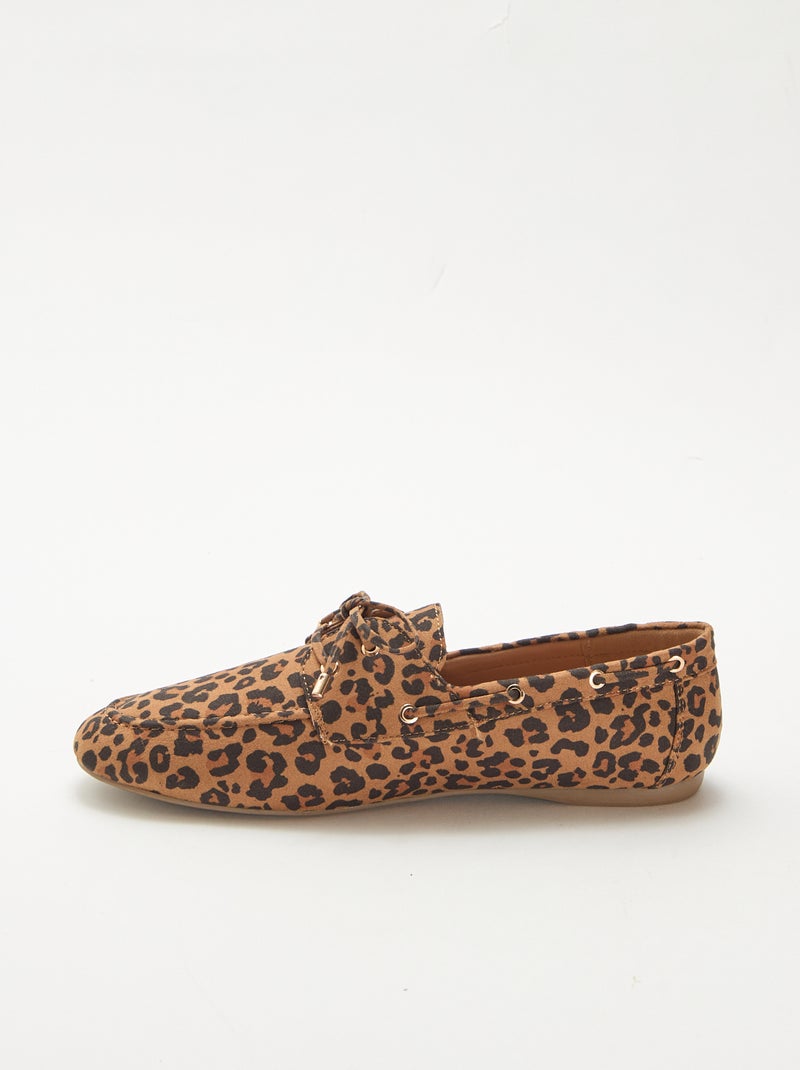 Bootschoenen met luipaardprint Bruin - Kiabi