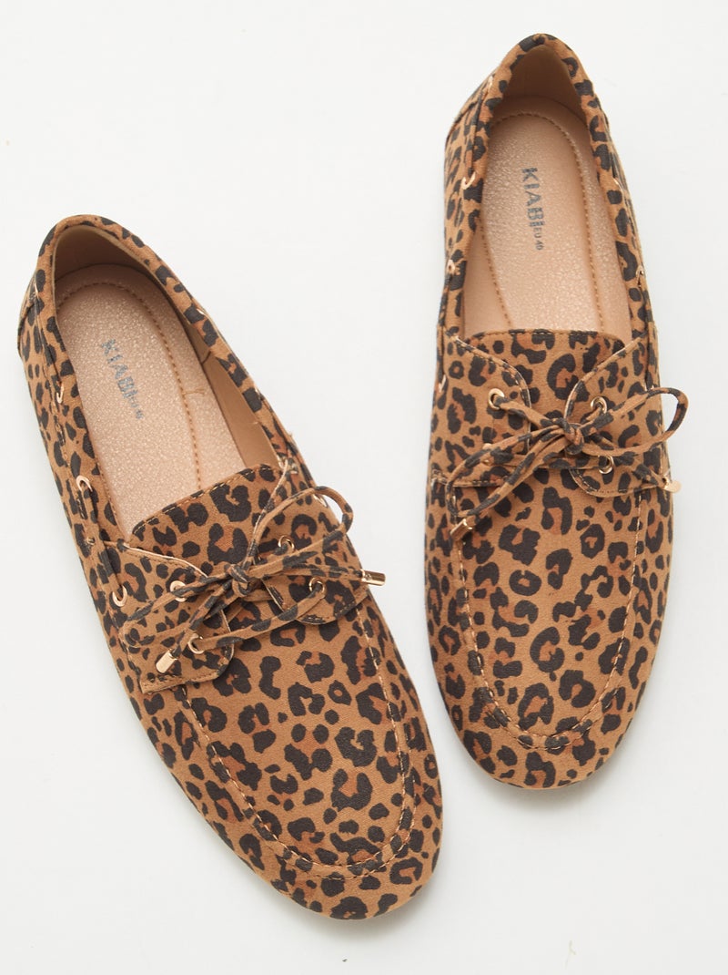 Bootschoenen met luipaardprint Bruin - Kiabi