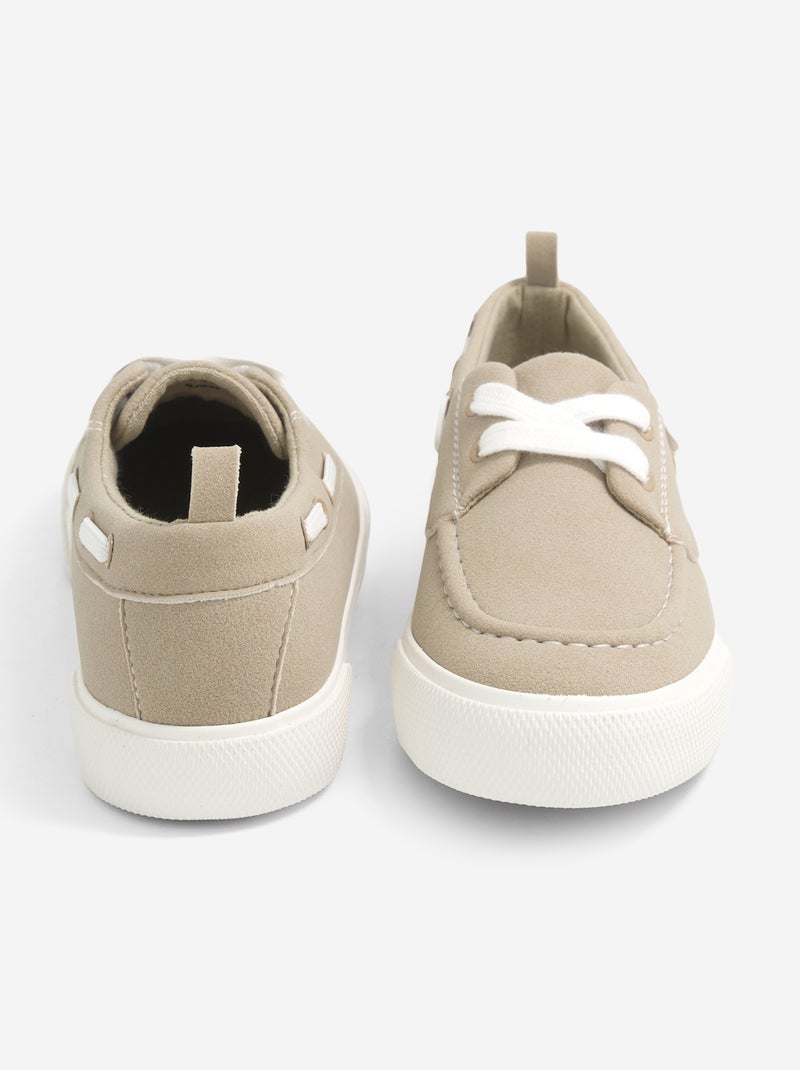 Bootschoenen met veters Biege - Kiabi