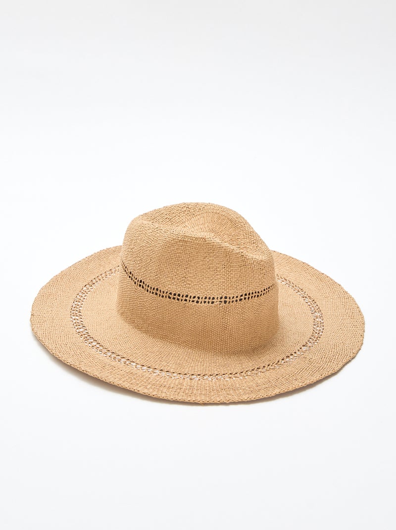 Borsalino strohoed Biege - Kiabi