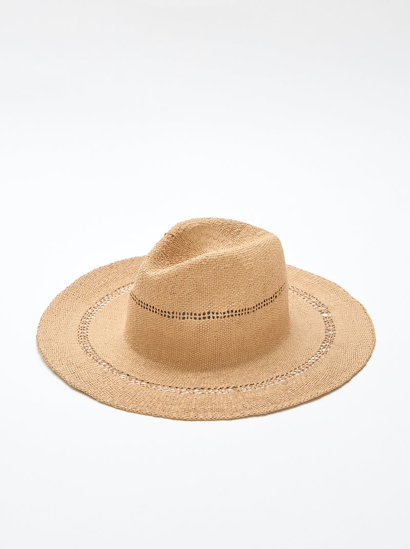 Borsalino strohoed Biege - Kiabi