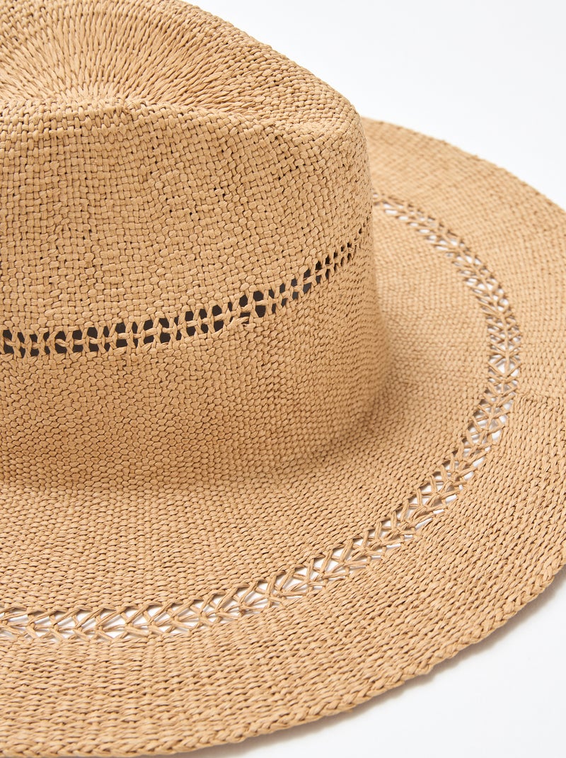 Borsalino strohoed Biege - Kiabi
