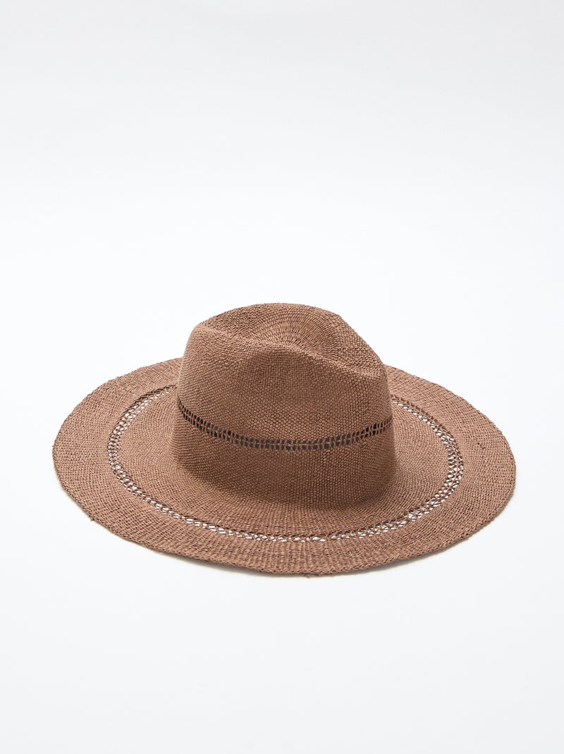 Borsalino strohoed Bruin - Kiabi