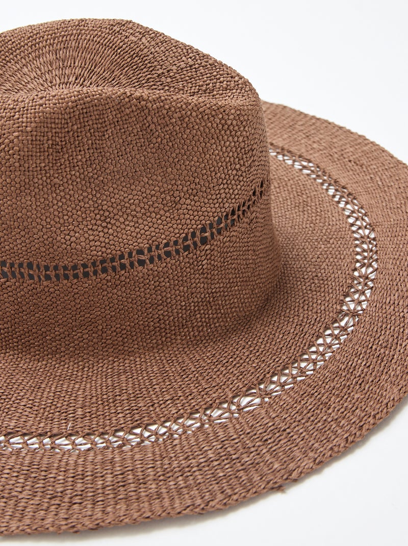 Borsalino strohoed Bruin - Kiabi