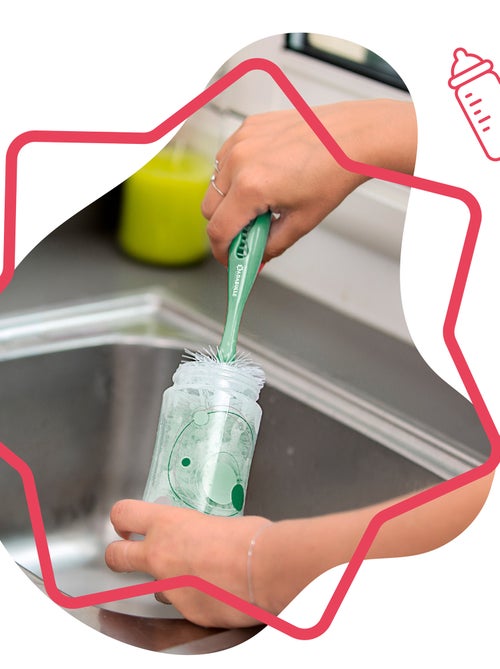 Borsteltjes voor de Badabulle-zuigfles + fopspeen - Kiabi