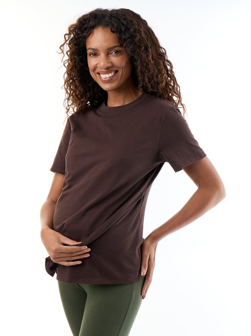 Borstvoeding T-shirt Bruin - Kiabi
