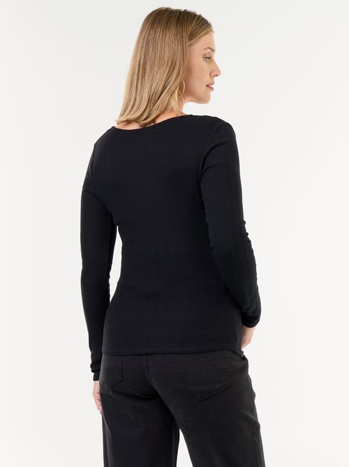 Borstvoeding T-shirt met cache-coeurhals - Kiabi Borstvoeding T-shirt met cache-coeurhals - Kiabi