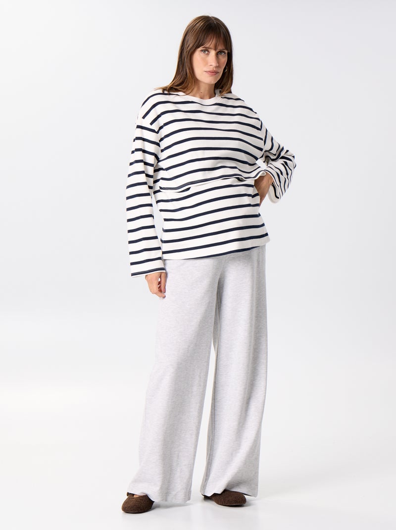 Borstvoeding T-shirt met lange mouwen Wit - Kiabi