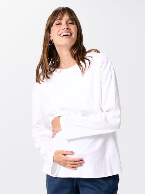 Borstvoeding T-shirt met lange mouwen - Kiabi Borstvoeding T-shirt met lange mouwen - Kiabi