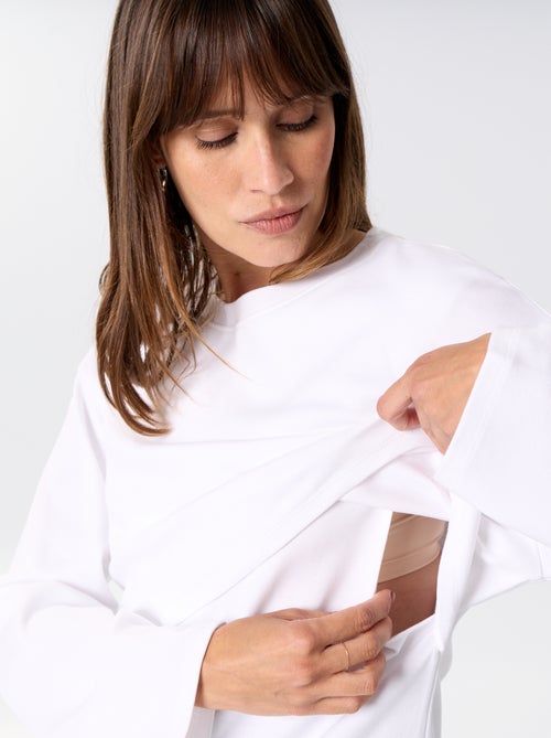 Borstvoeding T-shirt met lange mouwen - Kiabi Borstvoeding T-shirt met lange mouwen - Kiabi