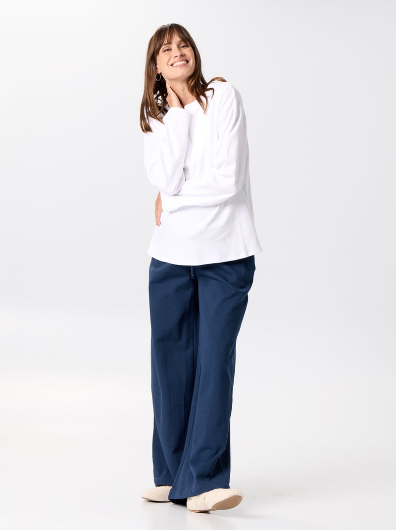 Borstvoeding T-shirt met lange mouwen Wit - Kiabi
