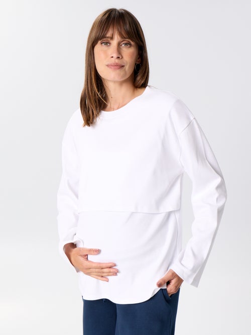 Borstvoeding T-shirt met lange mouwen - Kiabi Borstvoeding T-shirt met lange mouwen - Kiabi