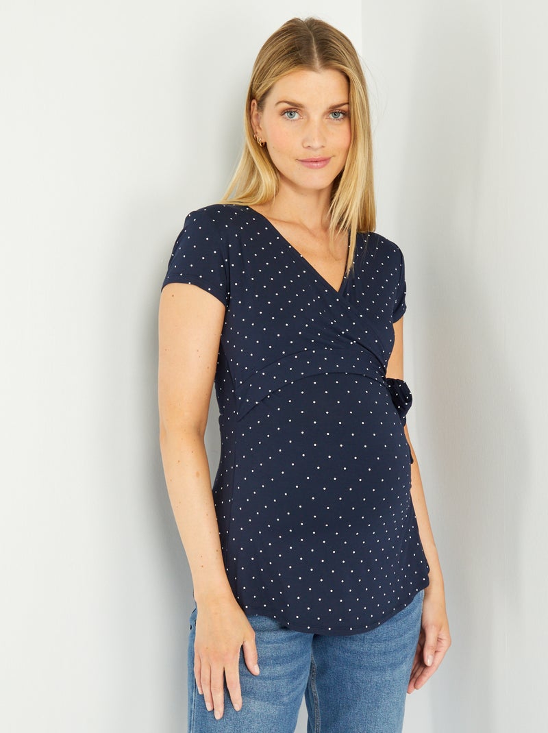 Borstvoedings-T-shirt BLAUW - Kiabi