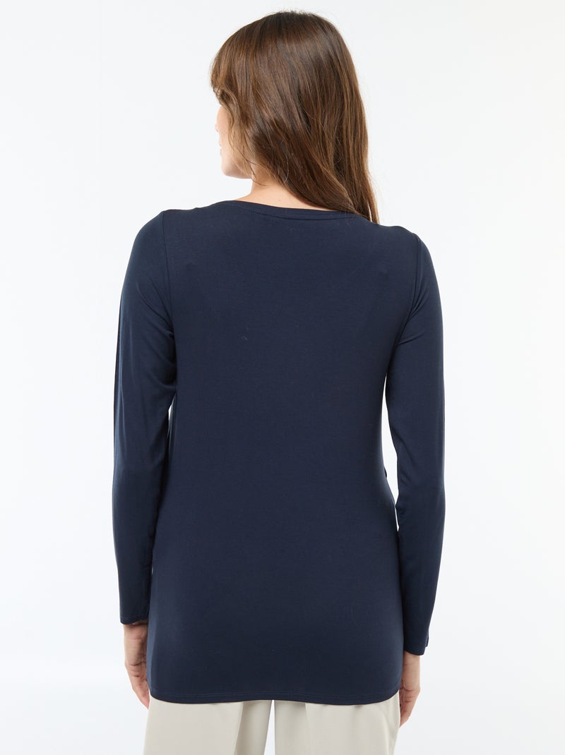 Borstvoedings-T-shirt met gemêleerd effect Blauw - Kiabi