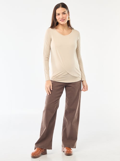 Borstvoedings-T-shirt met gemêleerd effect - Kiabi