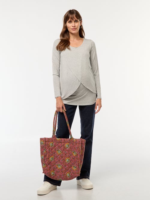 Borstvoedings-T-shirt met gemêleerd effect - Kiabi