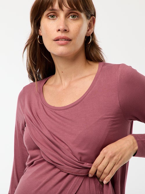 Borstvoedings-T-shirt met gemêleerd effect - Kiabi