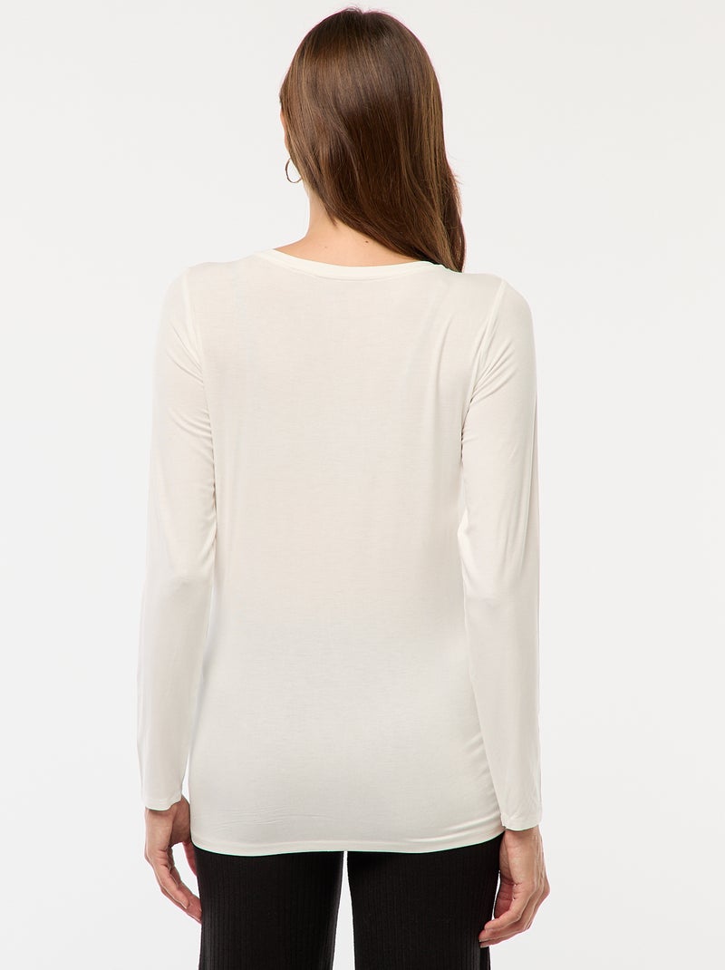 Borstvoedings-T-shirt met gemêleerd effect Wit - Kiabi