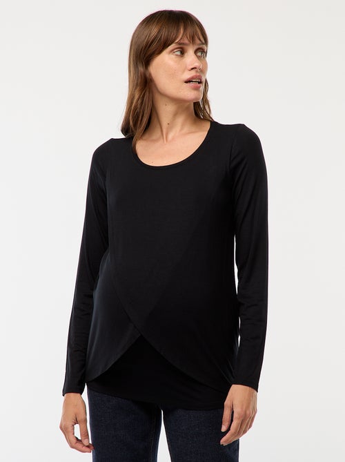 Borstvoedings-T-shirt met gemêleerd effect - Kiabi