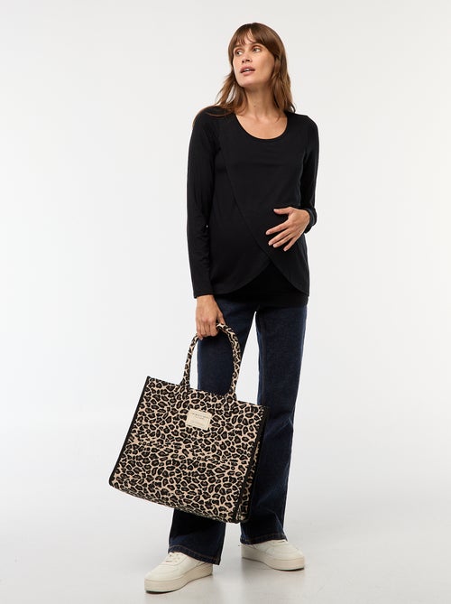 Borstvoedings-T-shirt met gemêleerd effect - Kiabi