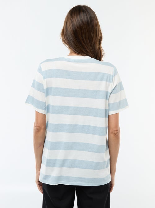 Borstvoedings-T-shirt met korte mouw en print - Kiabi