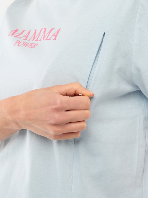 Borstvoedings-T-shirt met korte mouw en print - Kiabi