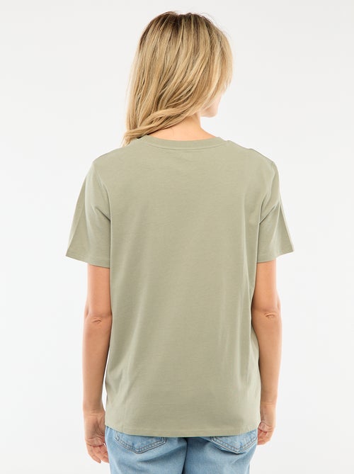 Borstvoedings-T-shirt met korte mouw en print - Kiabi