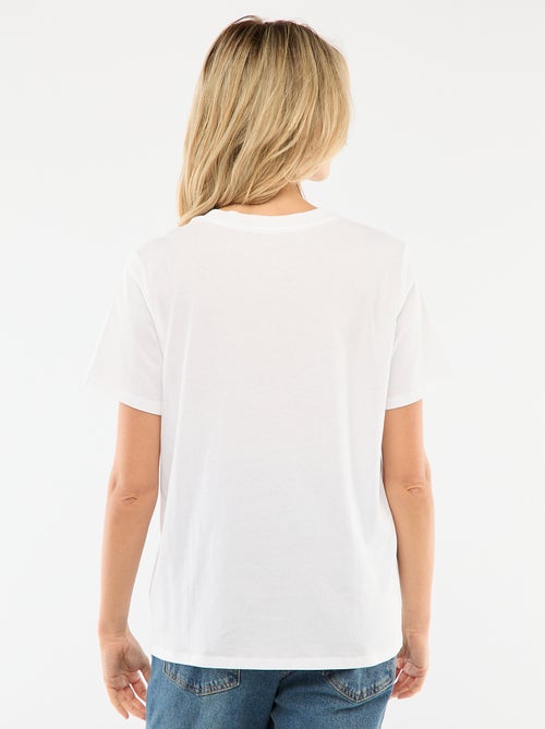 Borstvoedings-T-shirt met korte mouw en print - Kiabi