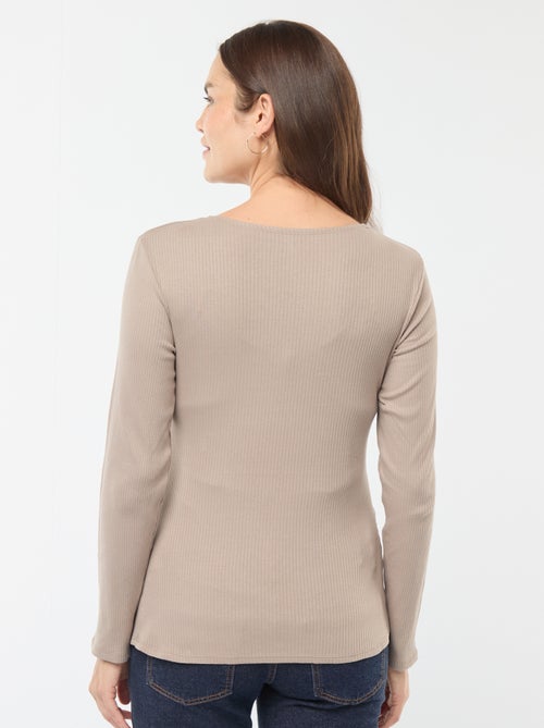 Borstvoedings-T-shirt met overslag - Kiabi