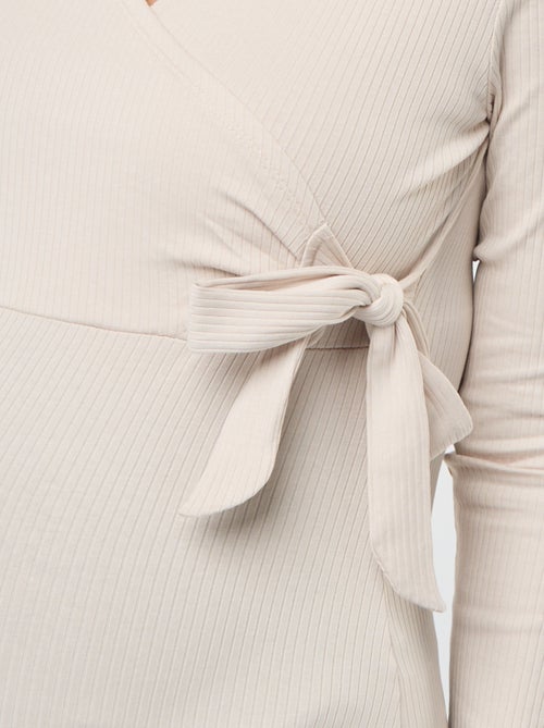 Borstvoedings-T-shirt met overslag - Kiabi