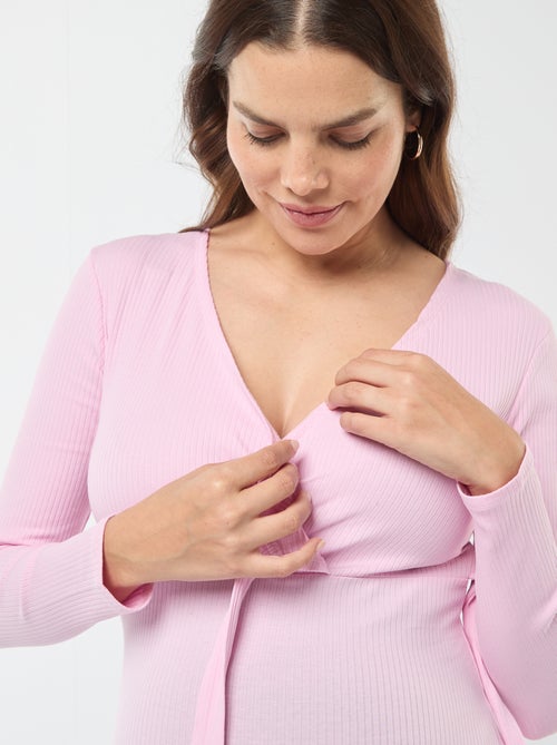 Borstvoedings-T-shirt met overslag - Kiabi