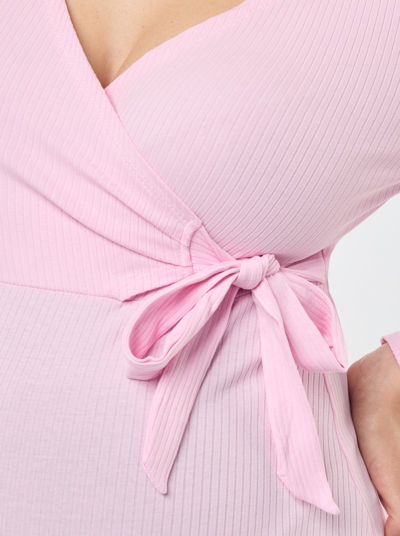 Borstvoedings-T-shirt met overslag Rose - Kiabi