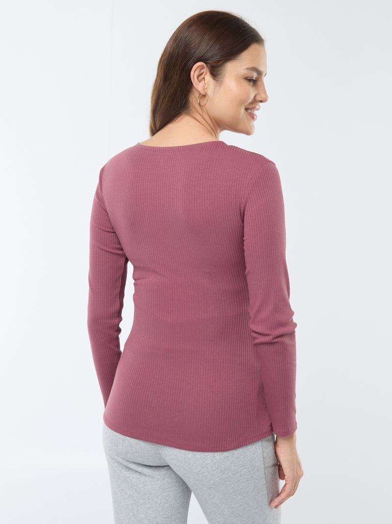 Borstvoedings-T-shirt met overslag Rose - Kiabi