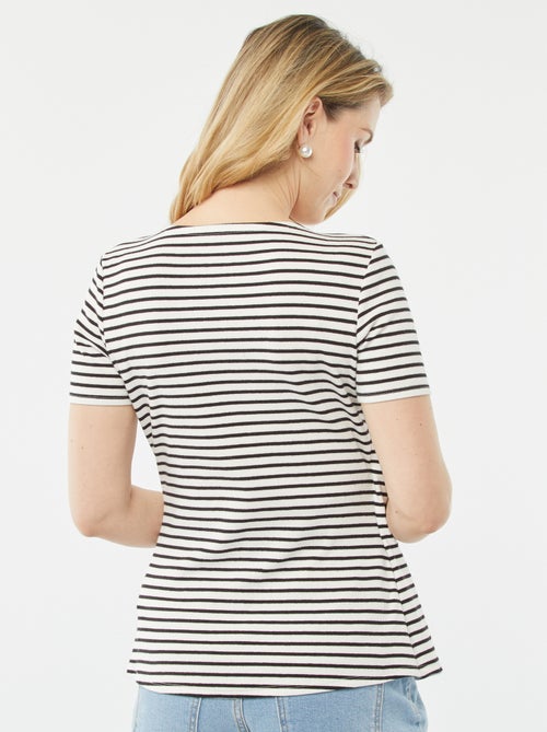 Borstvoedings-T-shirt met overslag - Kiabi