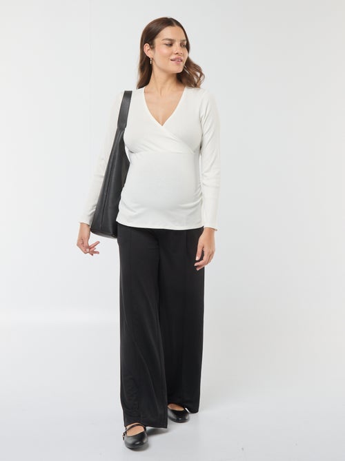 Borstvoedings-T-shirt met overslag - Kiabi