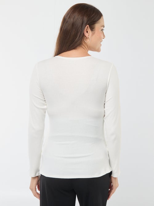 Borstvoedings-T-shirt met overslag - Kiabi