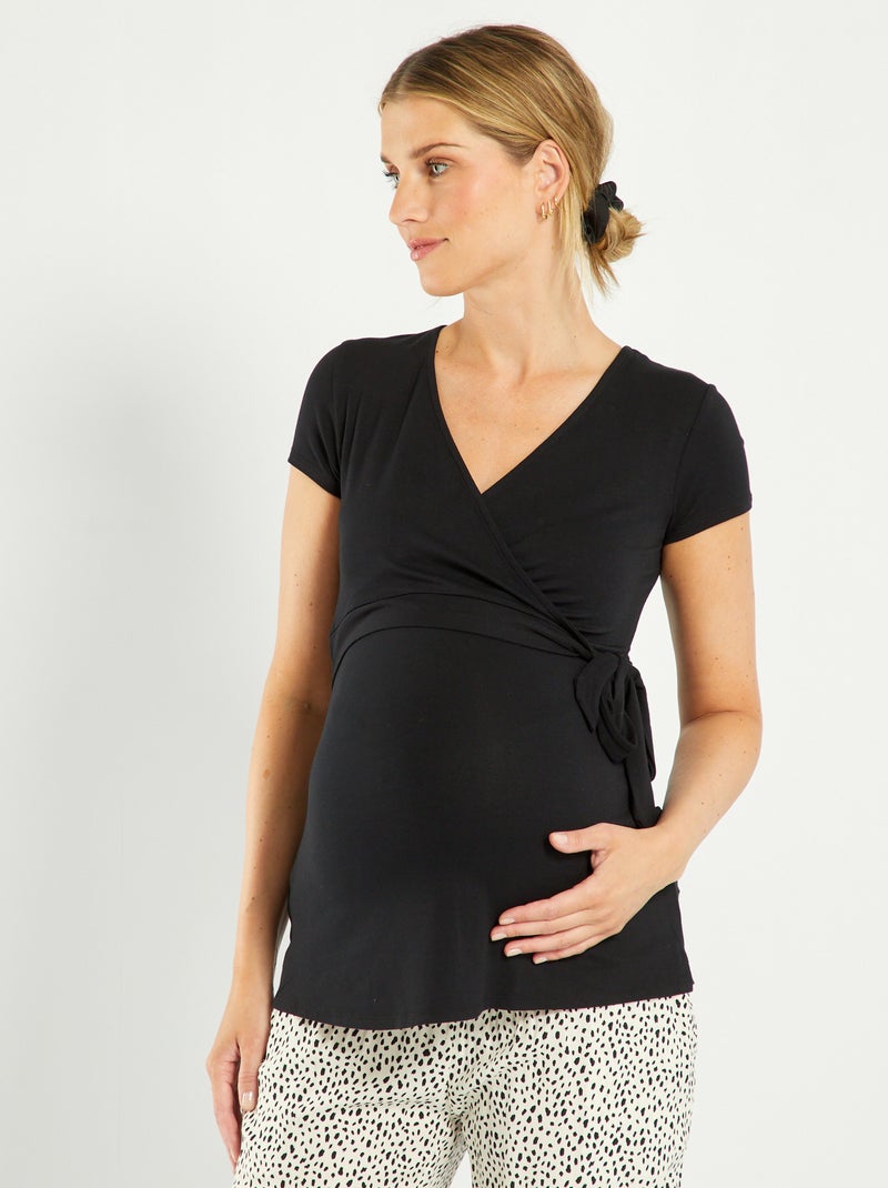 Borstvoedings-T-shirt ZWART - Kiabi