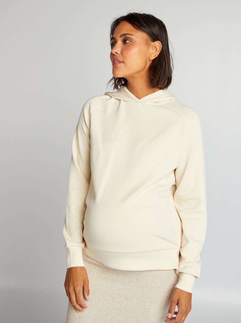 Borstvoedingshoodie beige - Kiabi