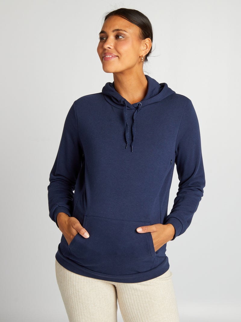 Borstvoedingshoodie blauw - Kiabi