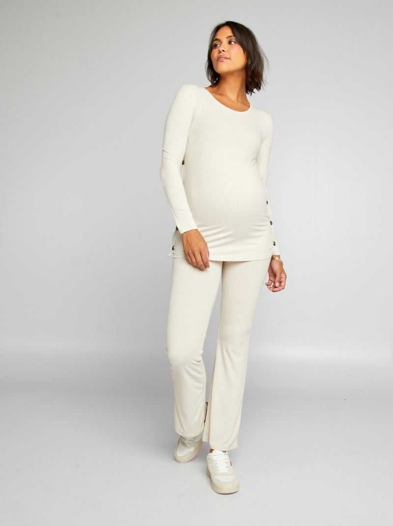 Borstvoedingssetje met T-shirt + ribbroek BIEGE - Kiabi