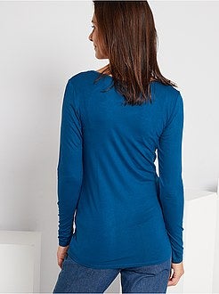 Borstvoedingsshirt met dubbele kraag - Kiabi